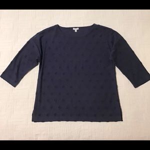 Talbots Ladies Navy Embossed Top
